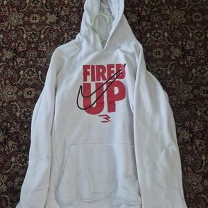 White 'Fired Up' Nike Kids Sweater